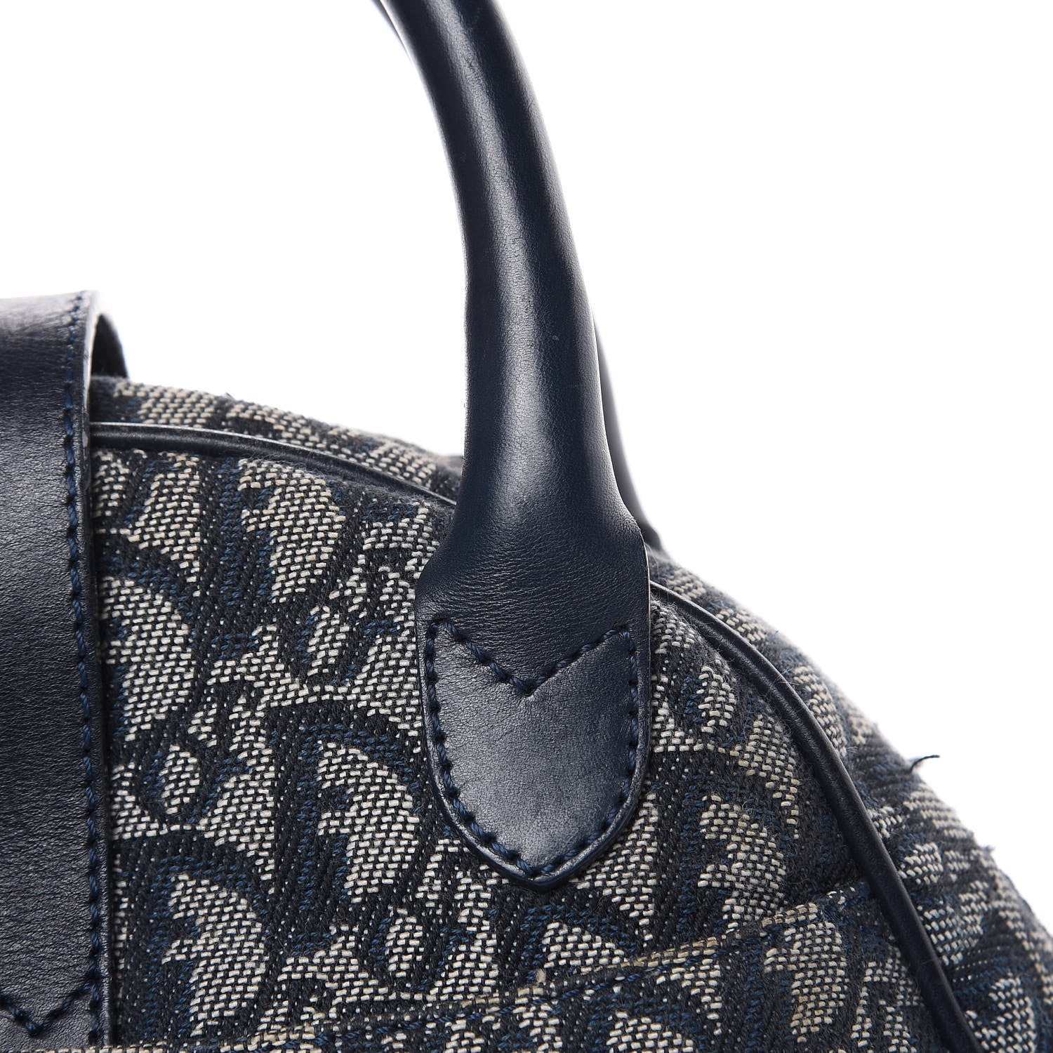 Christian Dior Monogram Mini Saddle Bowler Navy 10 of 15