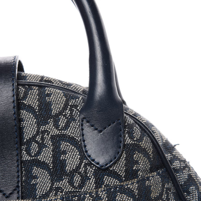 Christian Dior Monogram Mini Saddle Bowler Navy 10 of 15