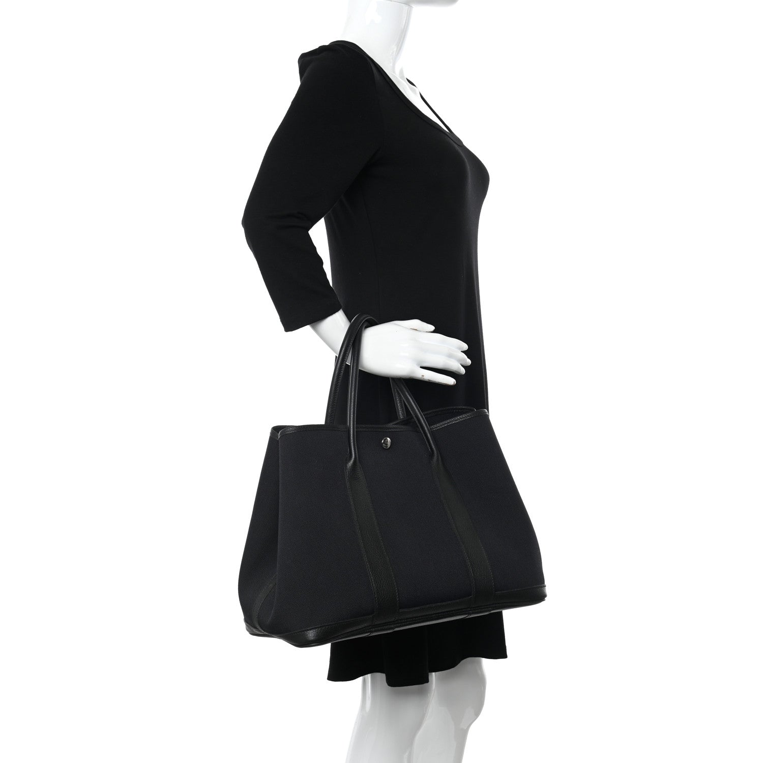 Hermes Toile Negonda Garden Party Tote 36 MM Black 2 of 11
