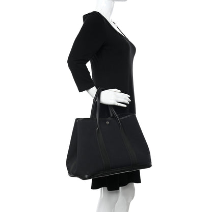 Hermes Toile Negonda Garden Party Tote 36 MM Black 2 of 11