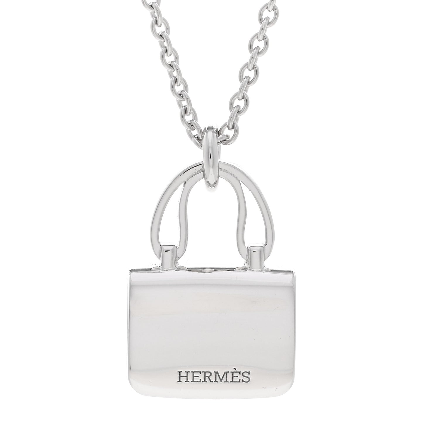 18K White Gold Diamond Constance Amulettes Pendant Necklace