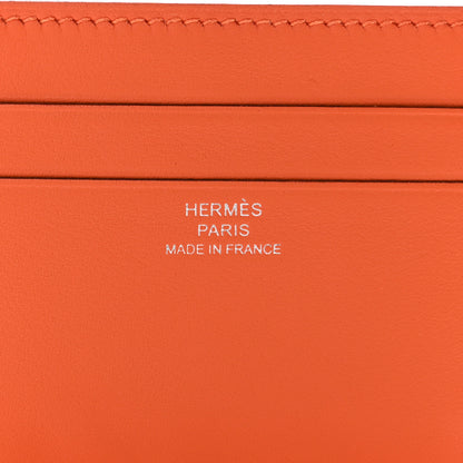 Hermes Swift Citizen Twill Card Case Orange Bleu Riviera Vert Vertigo 6 of 9