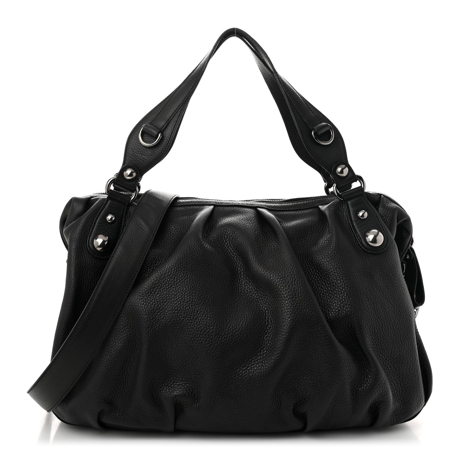 Gucci Calfskin Large Icon Bit Boston Black 1 of 10