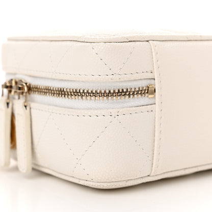 Chanel Caviar Quilted Twist Your Buttons Clutch With Chain White 9 of 11