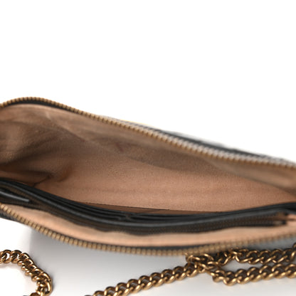 Gucci Calfskin Matelasse Mini GG Marmont Chain Bag Black 5 of 10