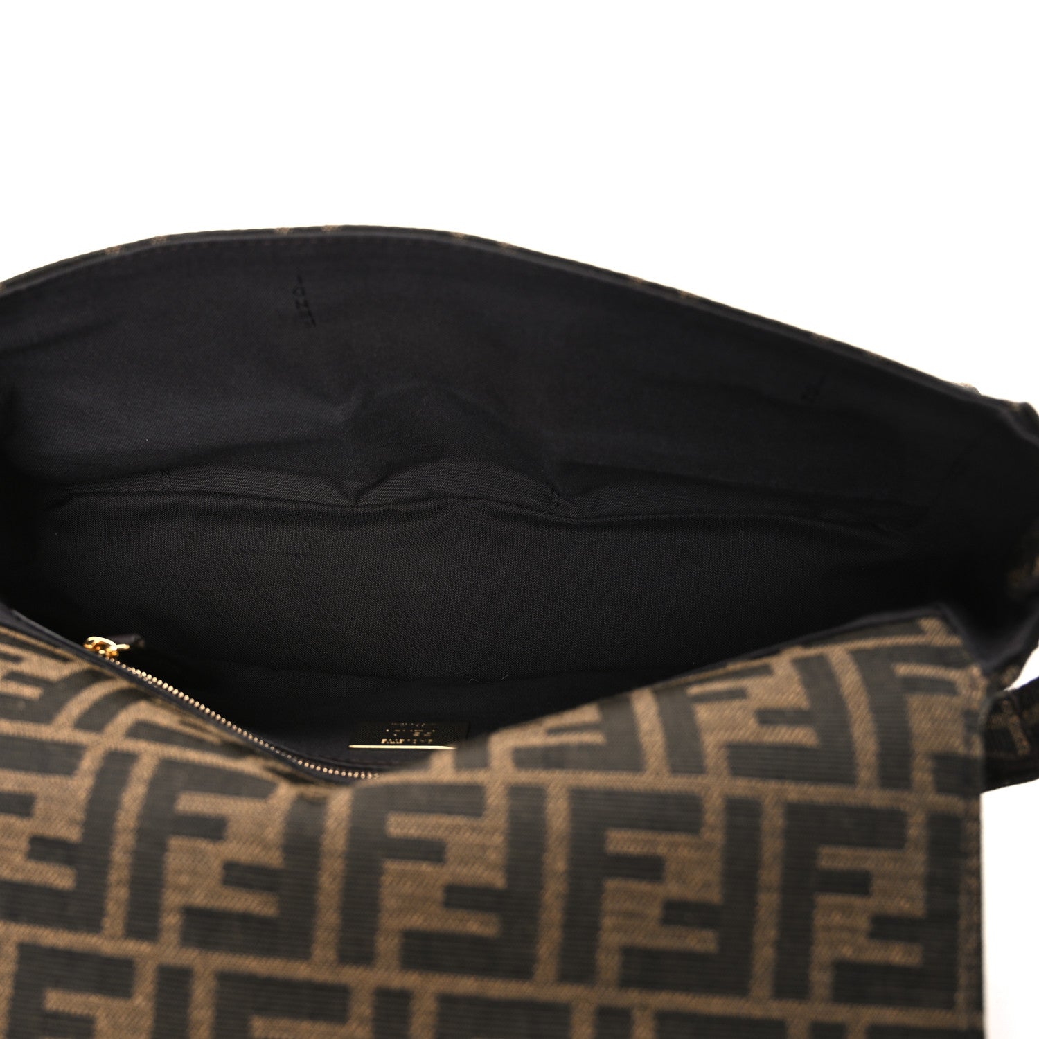 Fendi Fabric Jacquard FF 1974 Multipocket Baguette Tobacco Moro 5 of 11