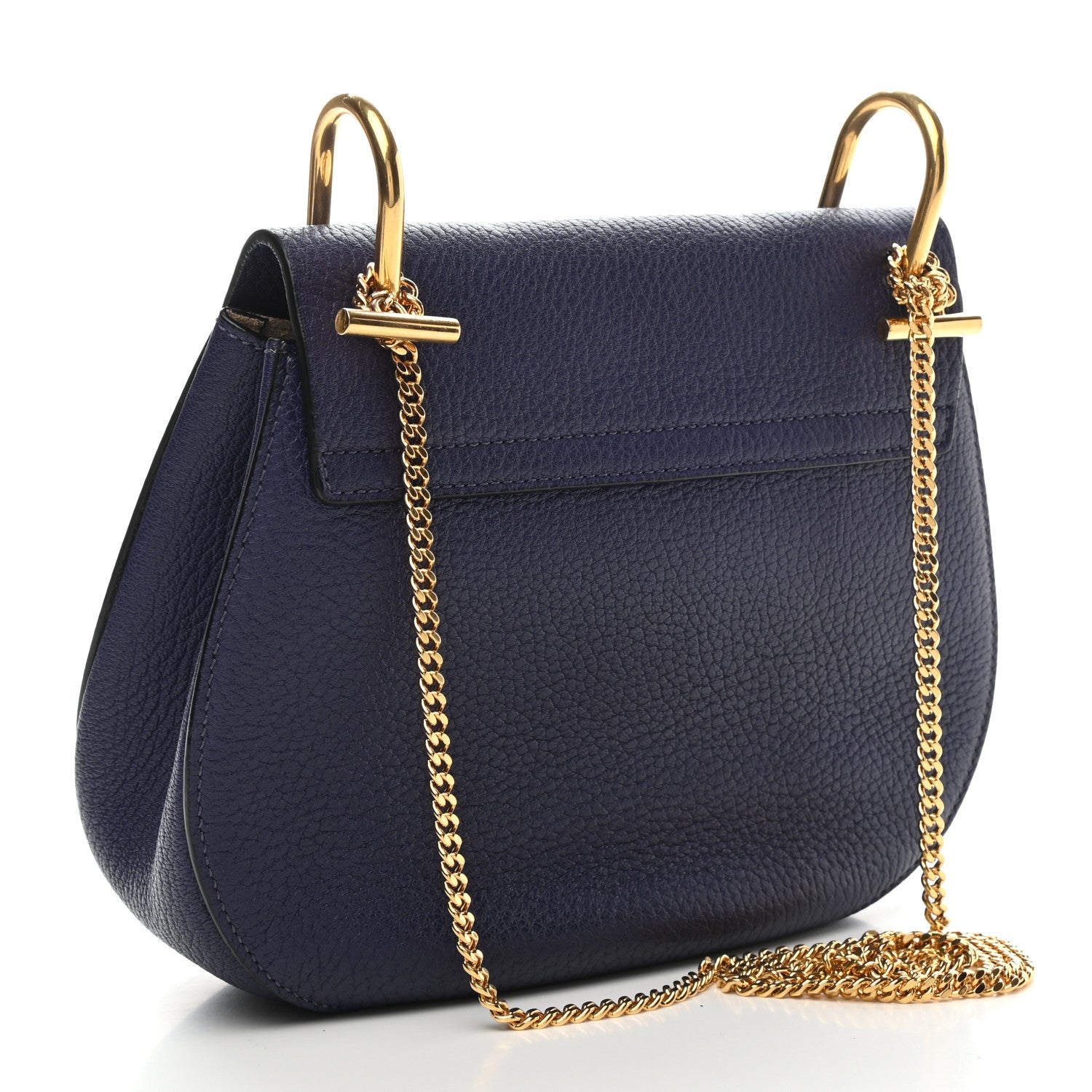 Chloe Grained Lambskin Drew Shoulder Bag Royal Navy 3 of 10