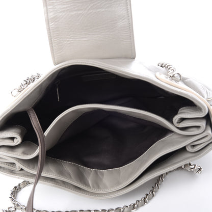 Chanel Lambskin Quilted Mademoiselle Accordion Tote Grey 5 of 10