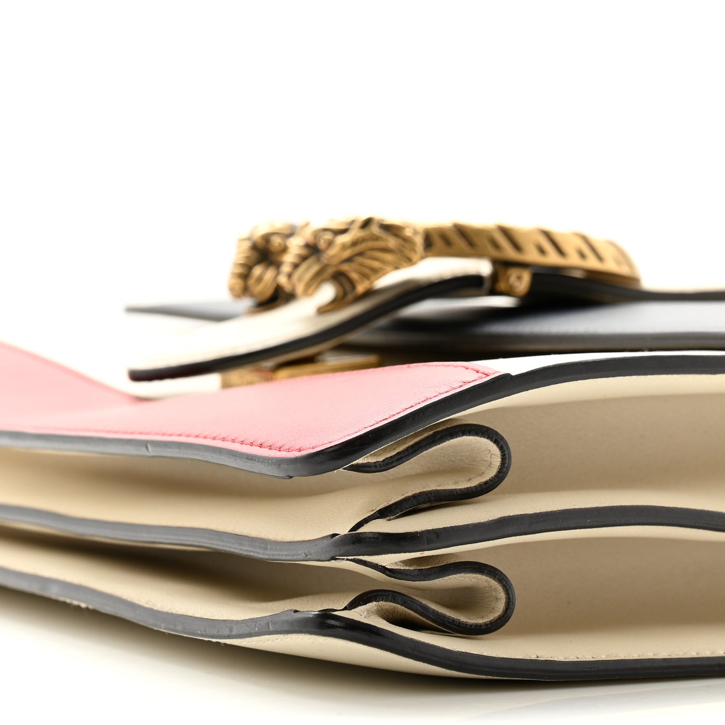 Calfskin Bamboo Web Medium Dionysus Top Handle Bag White Blue Hibiscus Red