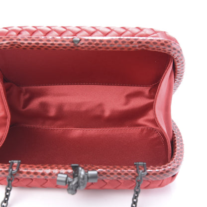 Bottega Veneta Satin Ayers Intrecciato Chain Knot Clutch Boucher 4 of 8