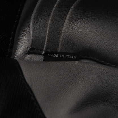 Prada Saffiano Lux Flap Clutch Nero Black 6 of 7