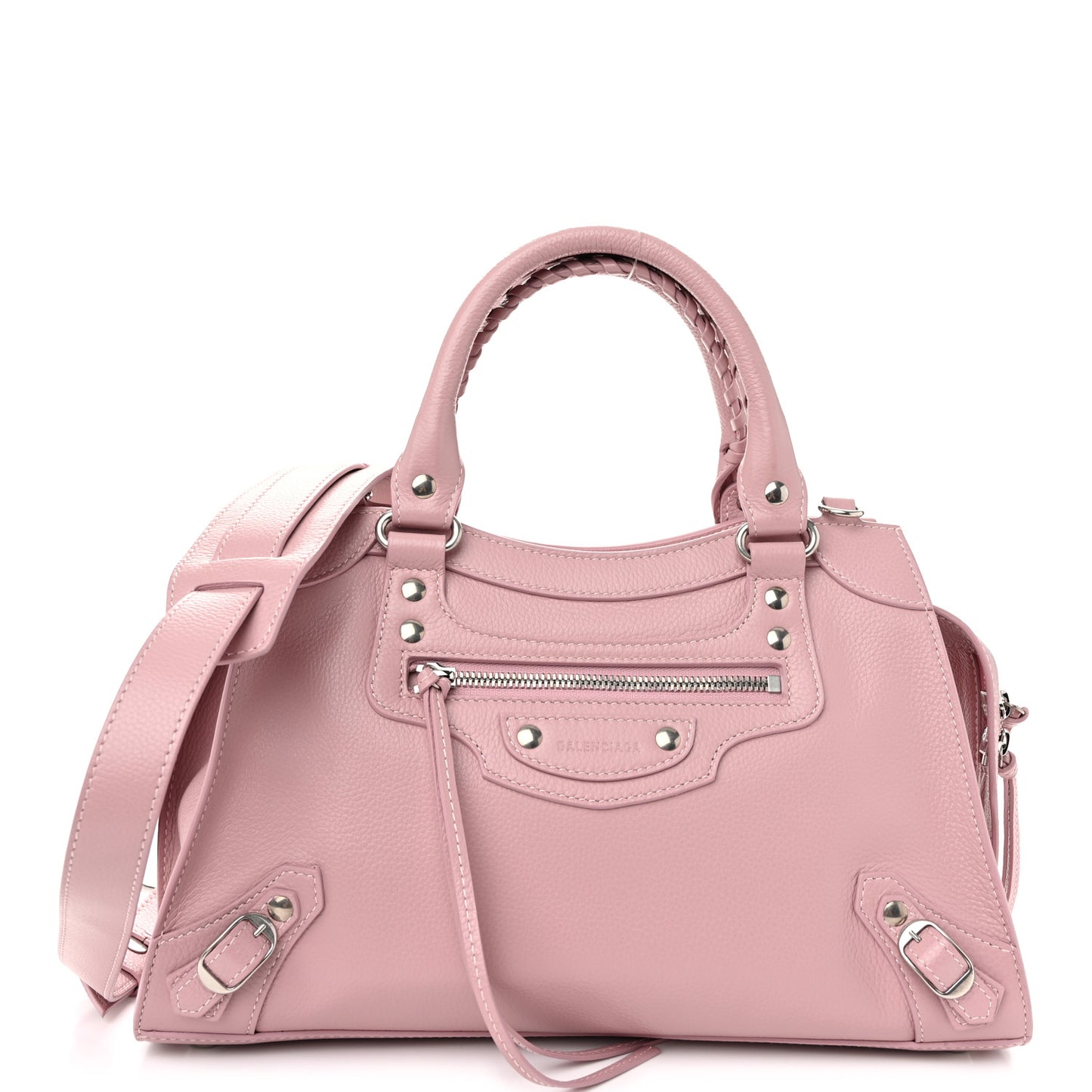 Grained Calfskin Neo Classic Black Hardware S City Powder Pink