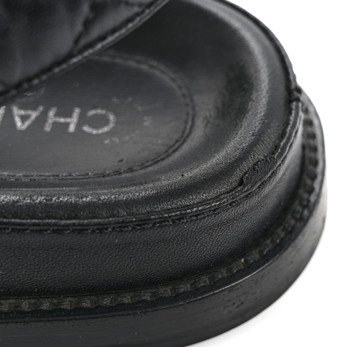 Lambskin Velcro Dad Sandals 38 So Black