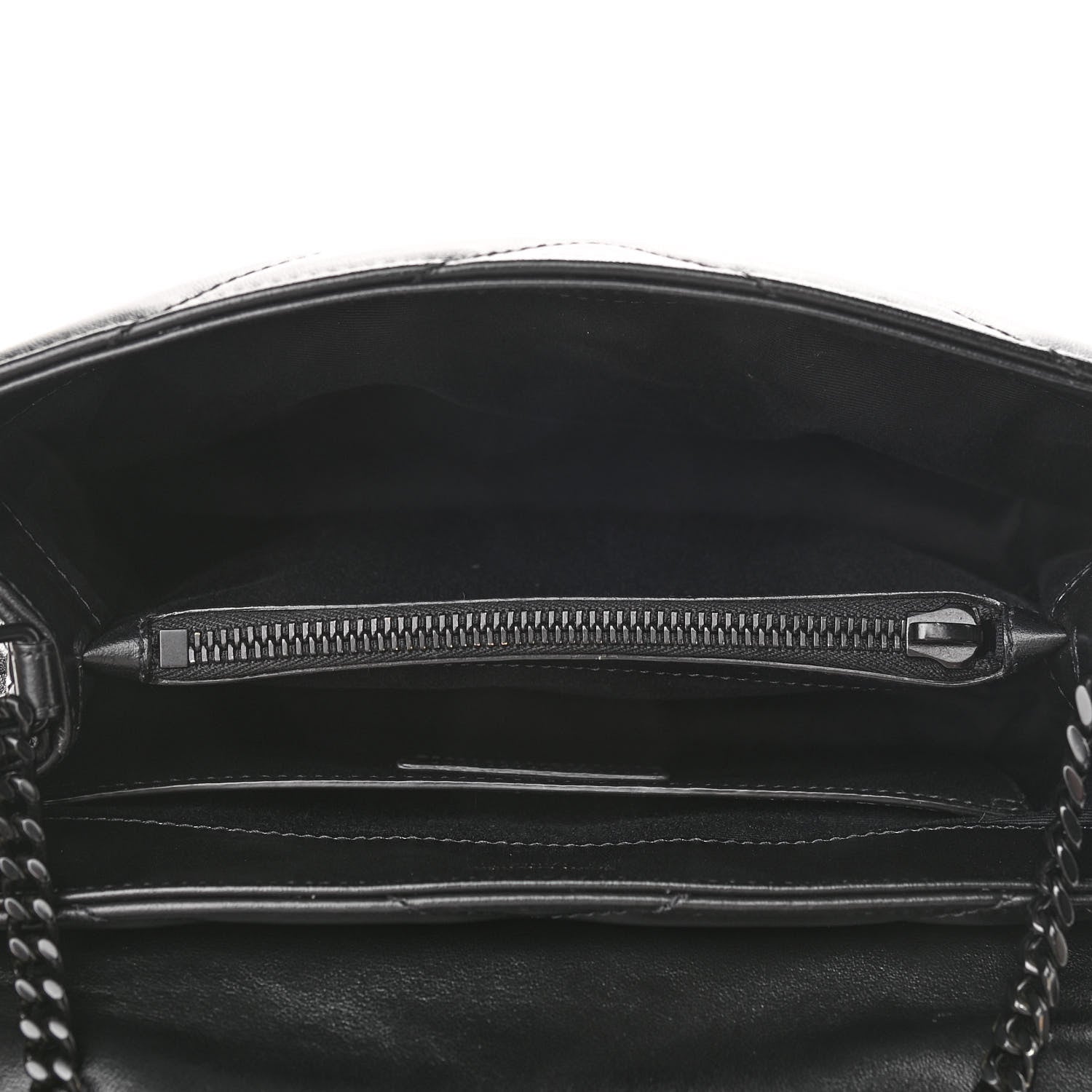 Saint Laurent Calfskin Y Quilted Monogram Small Loulou Chain Satchel Black 5 of 11