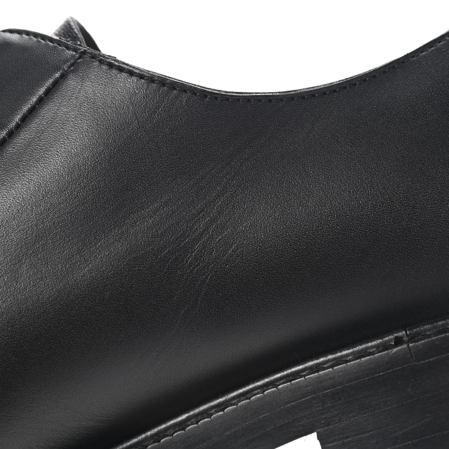 Calfskin Mens Derby Shoes 43 Black