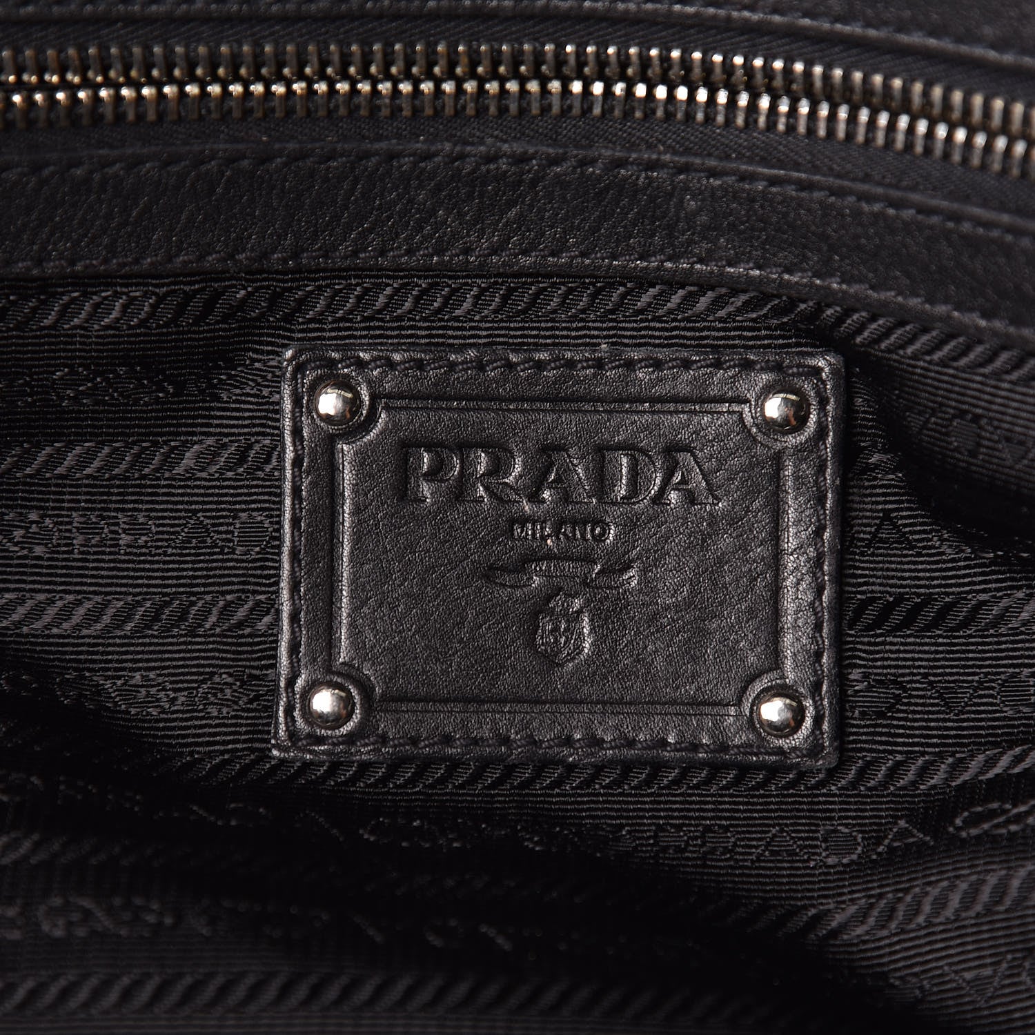 Prada Soft Calfskin Dome Sachel Black 6 of 15