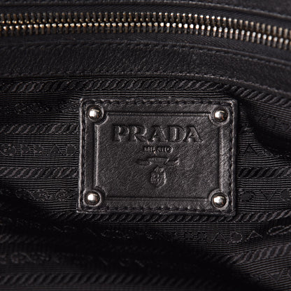 Prada Soft Calfskin Dome Sachel Black 6 of 15