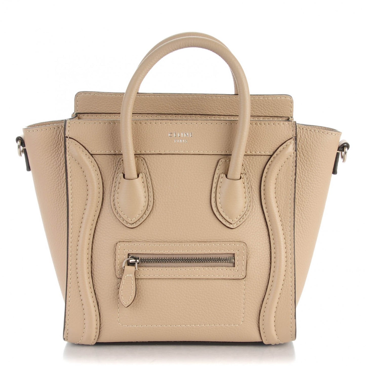 Drummed Calfskin Nano Luggage Dune