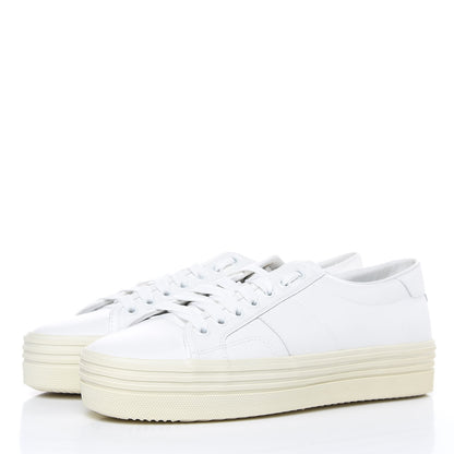 Saint Laurent Calfskin Court Sneakers 39 Off White 3 of 8