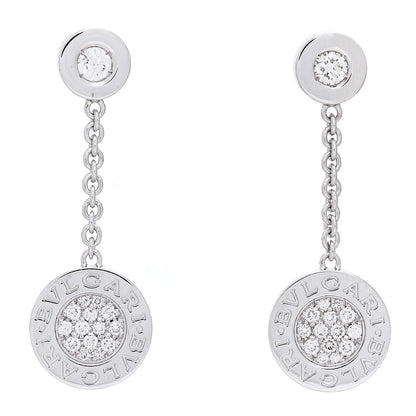 Bulgari 18K White Gold Diamond BVLGARI BVLGARI Drop Earrings 1 of 5