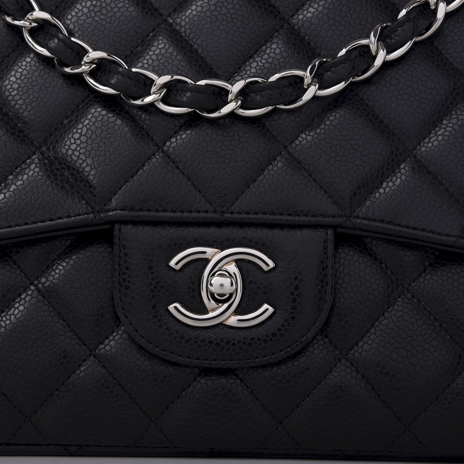 Chanel Caviar Quilted Jumbo Single Flap Black 9 of 9