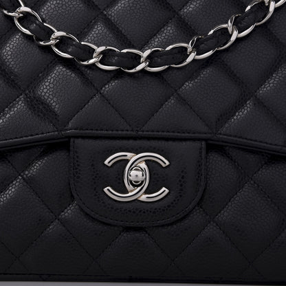 Chanel Caviar Quilted Jumbo Single Flap Black 9 of 9