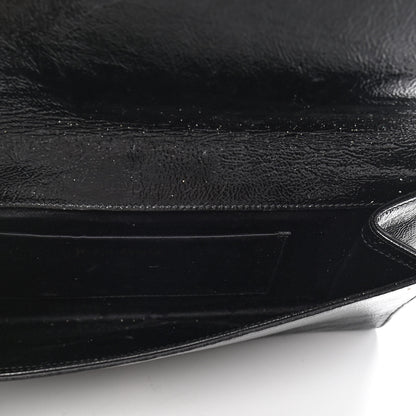 Saint Laurent Textured Patent Monogram Large Belle De Jour Clutch Black 5 of 6