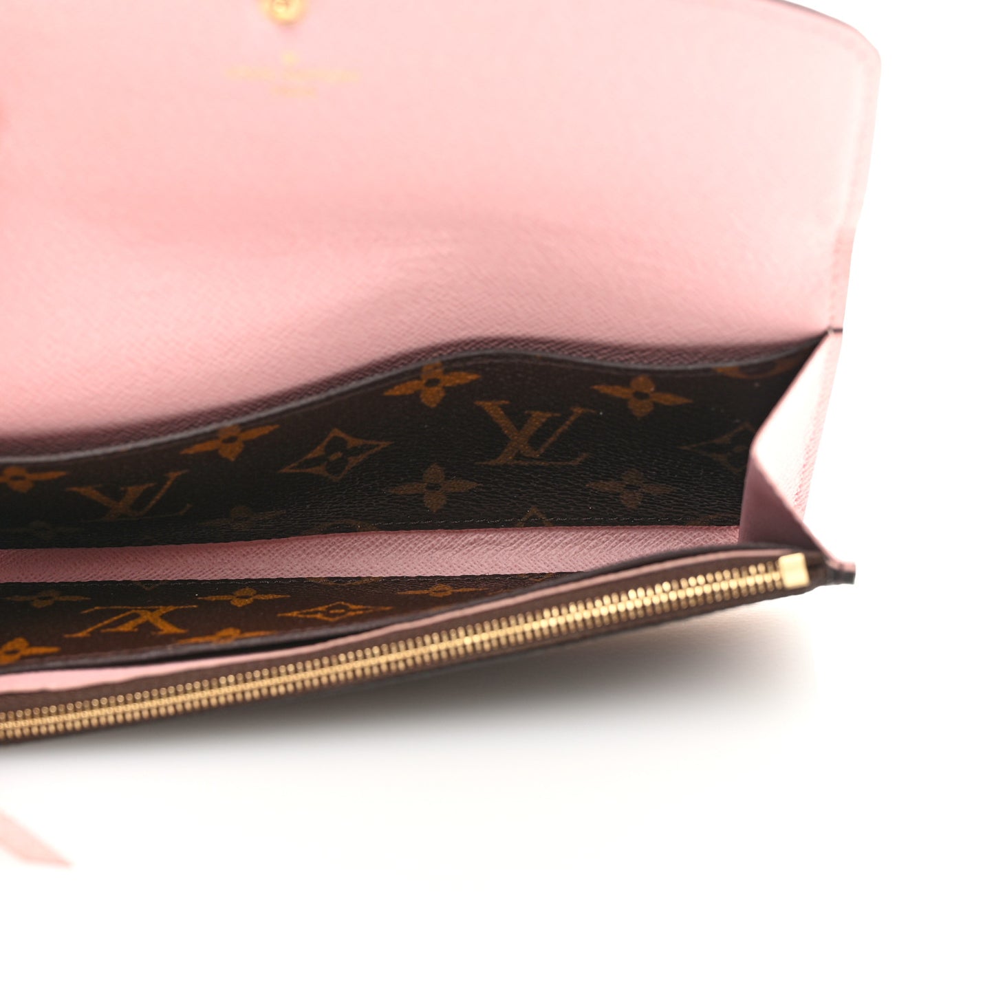 Monogram Emilie Wallet Rose Ballerine