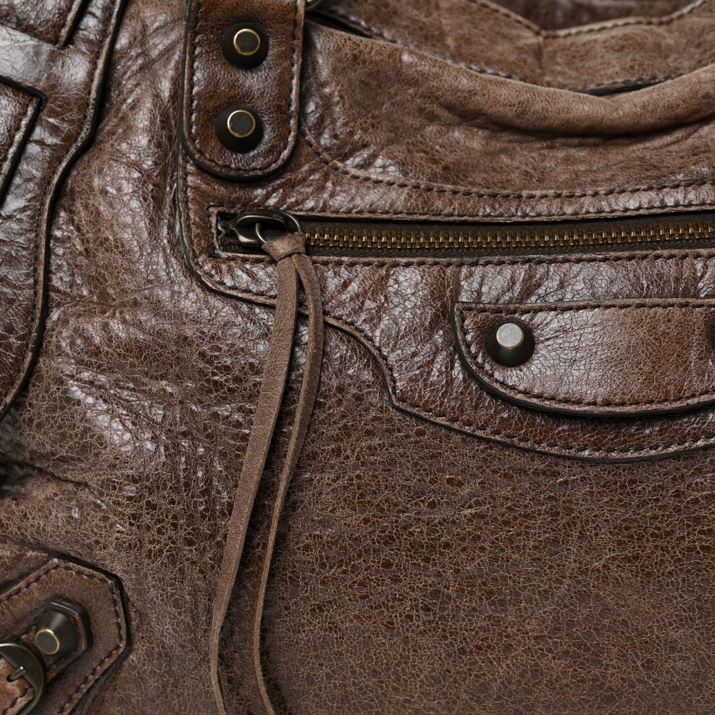 Chevre Classic Hardware City Olive Brown