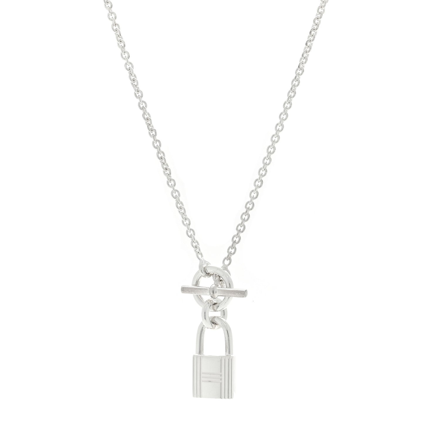 Sterling Silver Cadenas Kelly Lock Pendant Necklace