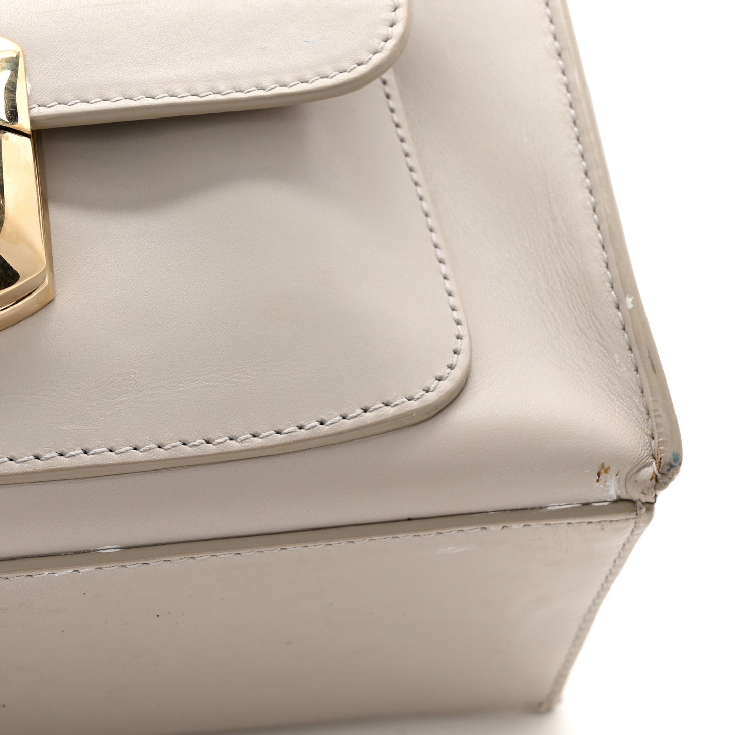 Calfskin Padlock Mini All Afternoon Tote Gris Glace