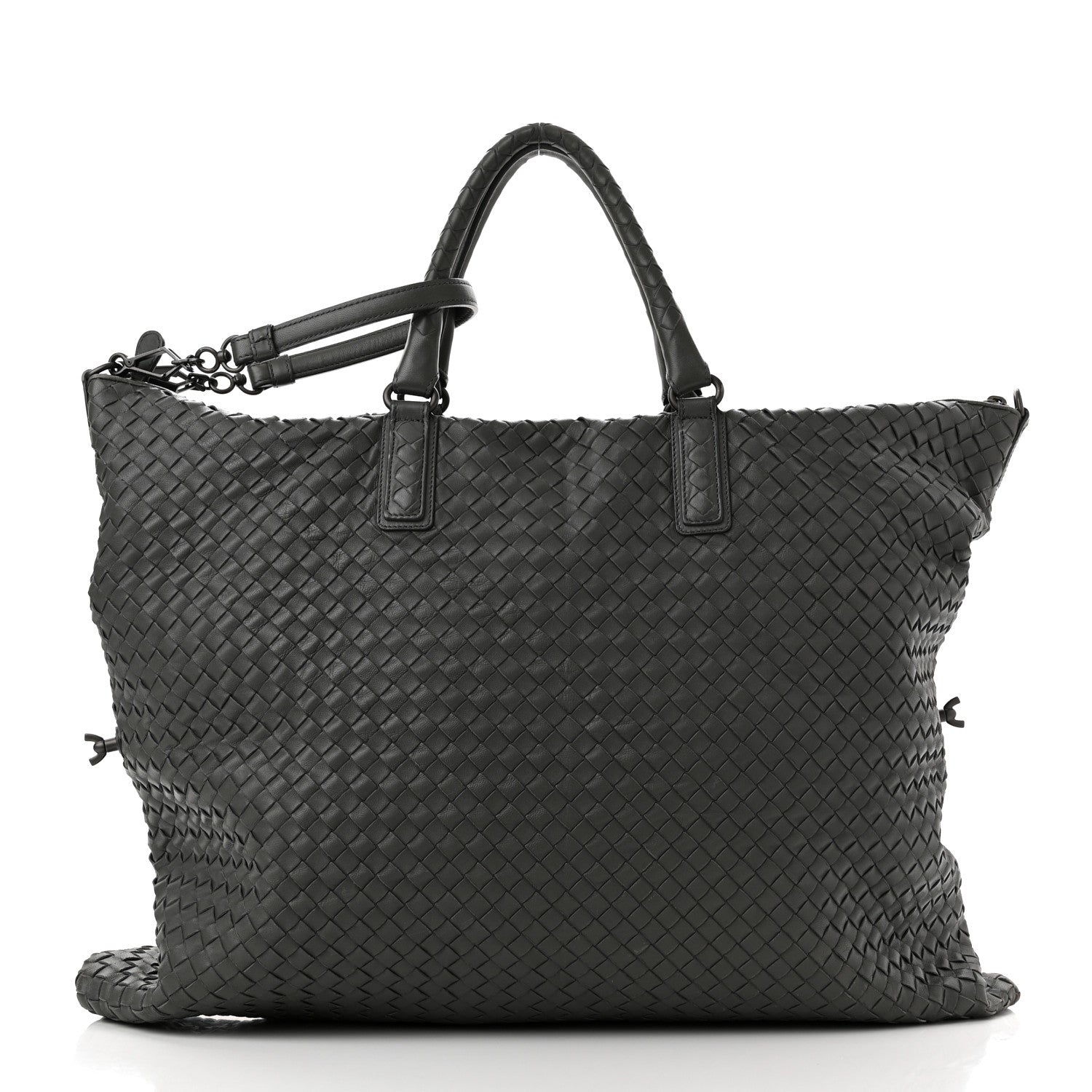 Bottega Veneta Nappa Intrecciato Maxi Convertible Tote Grey 3 of 11