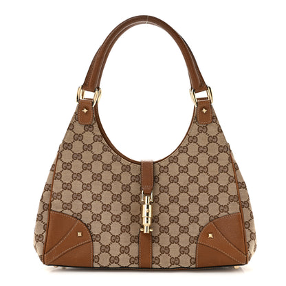 Gucci Monogram Calfskin Large Bardot Shoulder Bag Brown 1 of 14