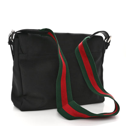 Gucci Techno Canvas Web Large Flap Messenger Bag Black 3 of 10