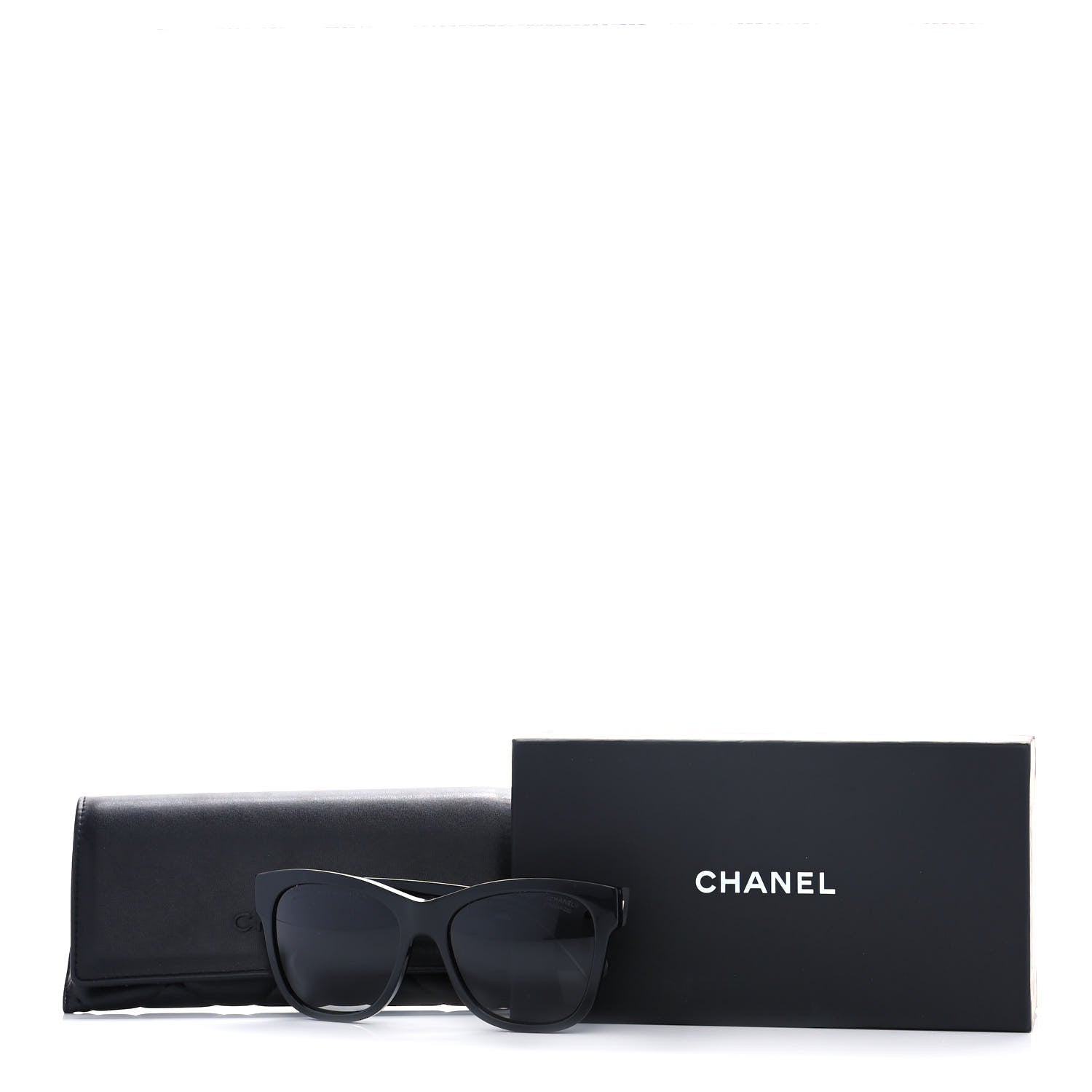 Chanel Acetate Polarized Square CC Sunglasses 5380 Black 8 of 8