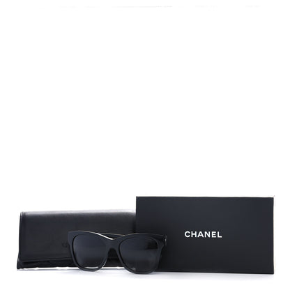 Chanel Acetate Polarized Square CC Sunglasses 5380 Black 8 of 8