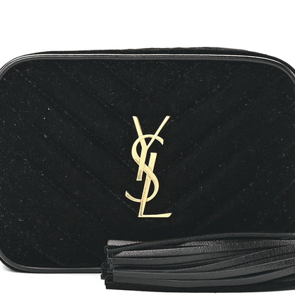 Saint Laurent Velour Matelasse Monogram Lou Belt Bag Black 9 of 12