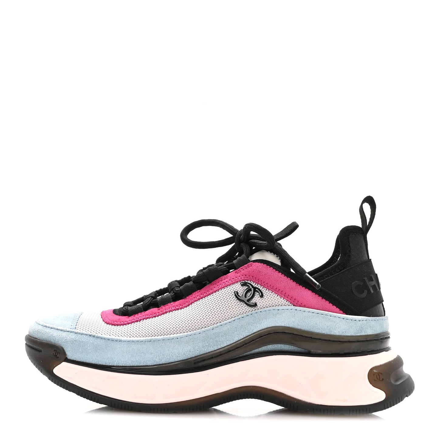 Fabric Suede CC Sneakers 36 Light Grey Light Blue Fuchsia