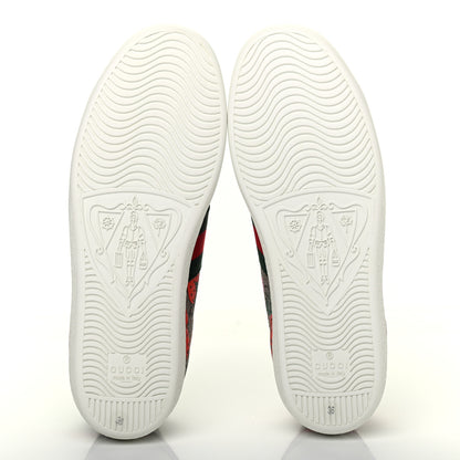 Gucci GG Supreme Monogram Strawberry Web Womens Ace Sneakers 36 Beige Multicolor Red Green 5 of 9