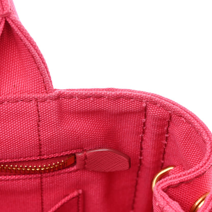Prada Canapa Small Logo Tote Peonia 12 of 17
