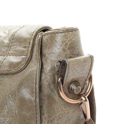 Balenciaga Agneau Giant 12 Rose Gold Hardware Neo Folk Messenger Gris Poivre 14 of 15