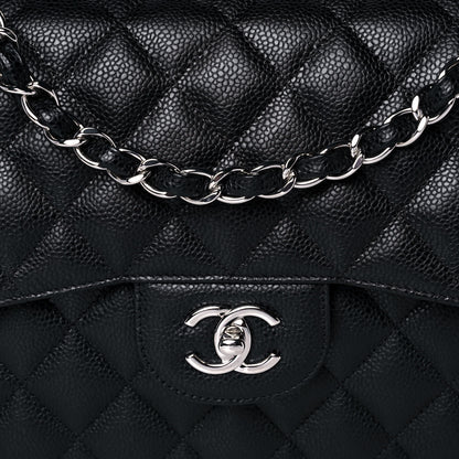 Chanel Caviar Quilted Jumbo Double Flap Black 9 of 12