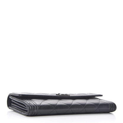 Chanel Lambskin Quilted Boy Flap Wallet Black 4 of 10