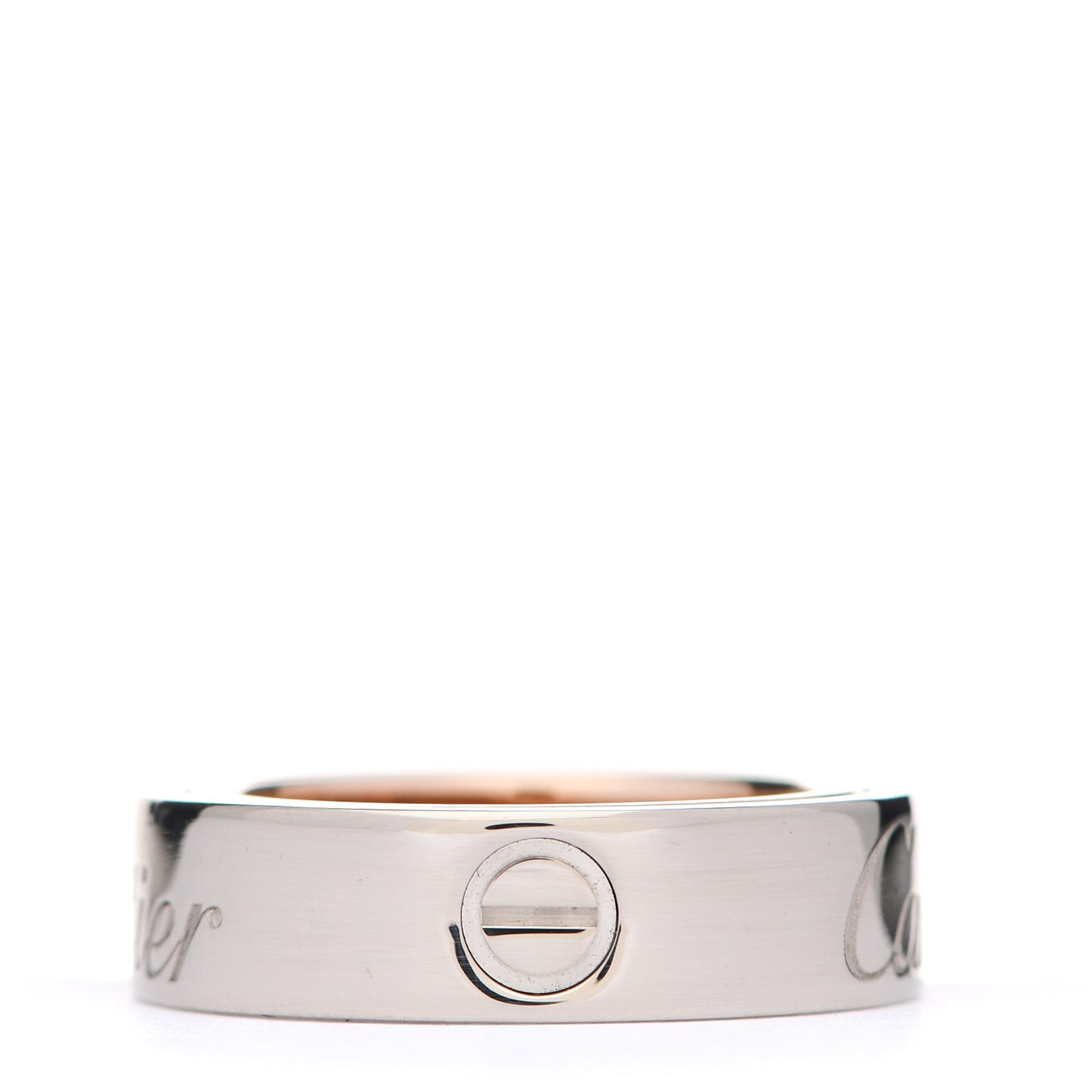 18K White Pink Gold 5.5mm Astro LOVE Ring 48 4.5