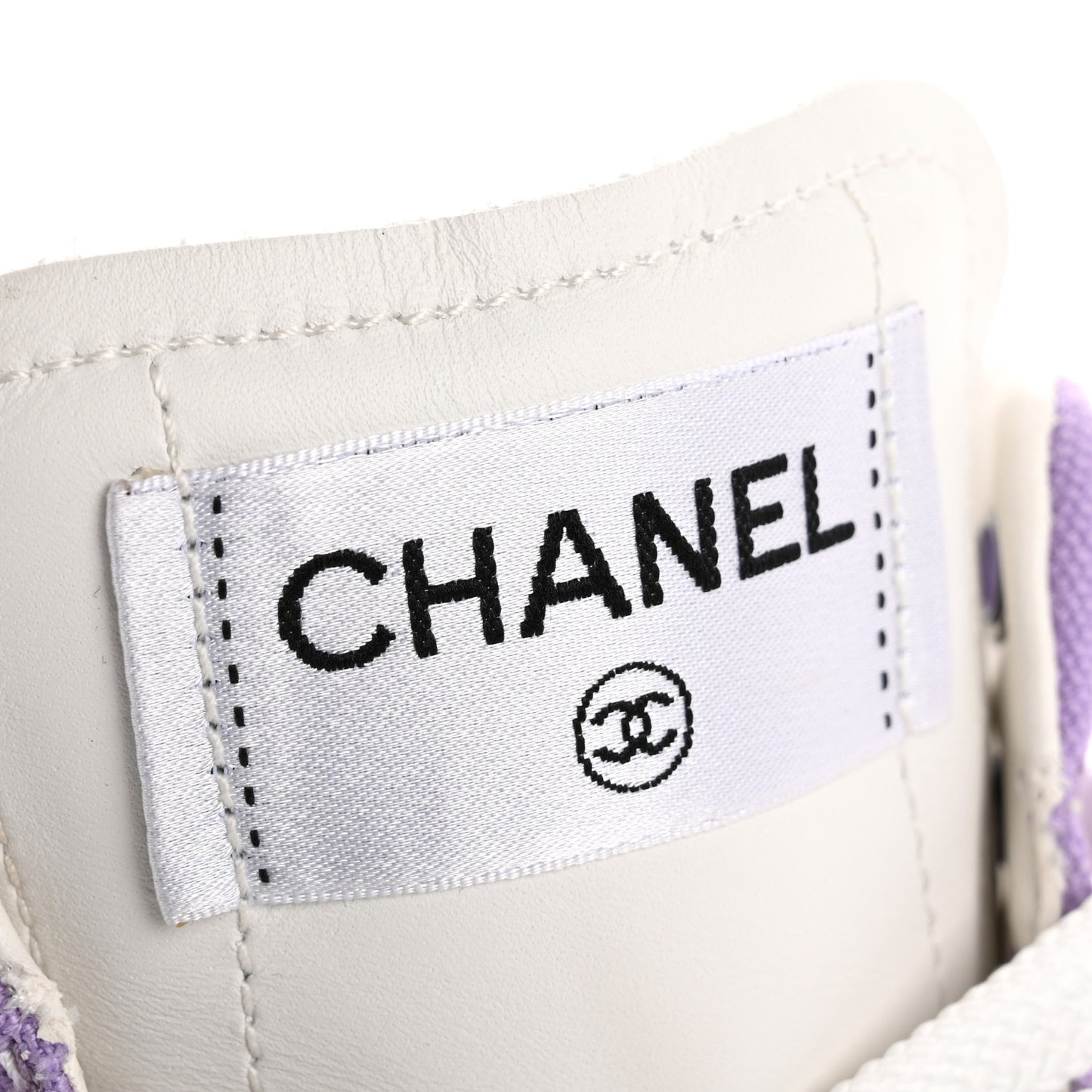 Cotton High Top Sneakers 38 Purple White