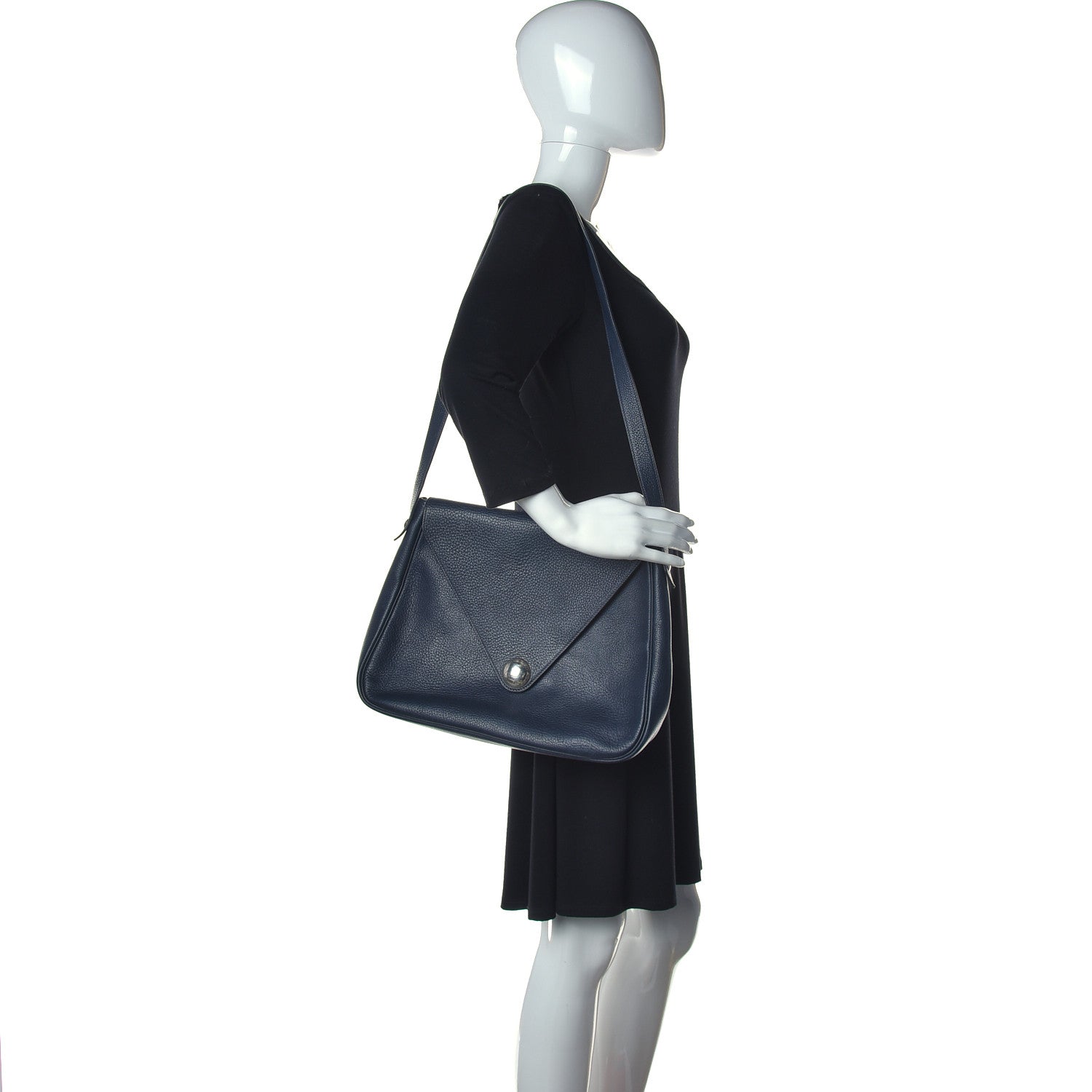 Hermes Taurillon Clemence Christine Bleu Indigo 2 of 22