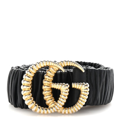 Gucci Calfskin Elastic Torchon Double G 40mm Belt 95 38 Black 1 of 4