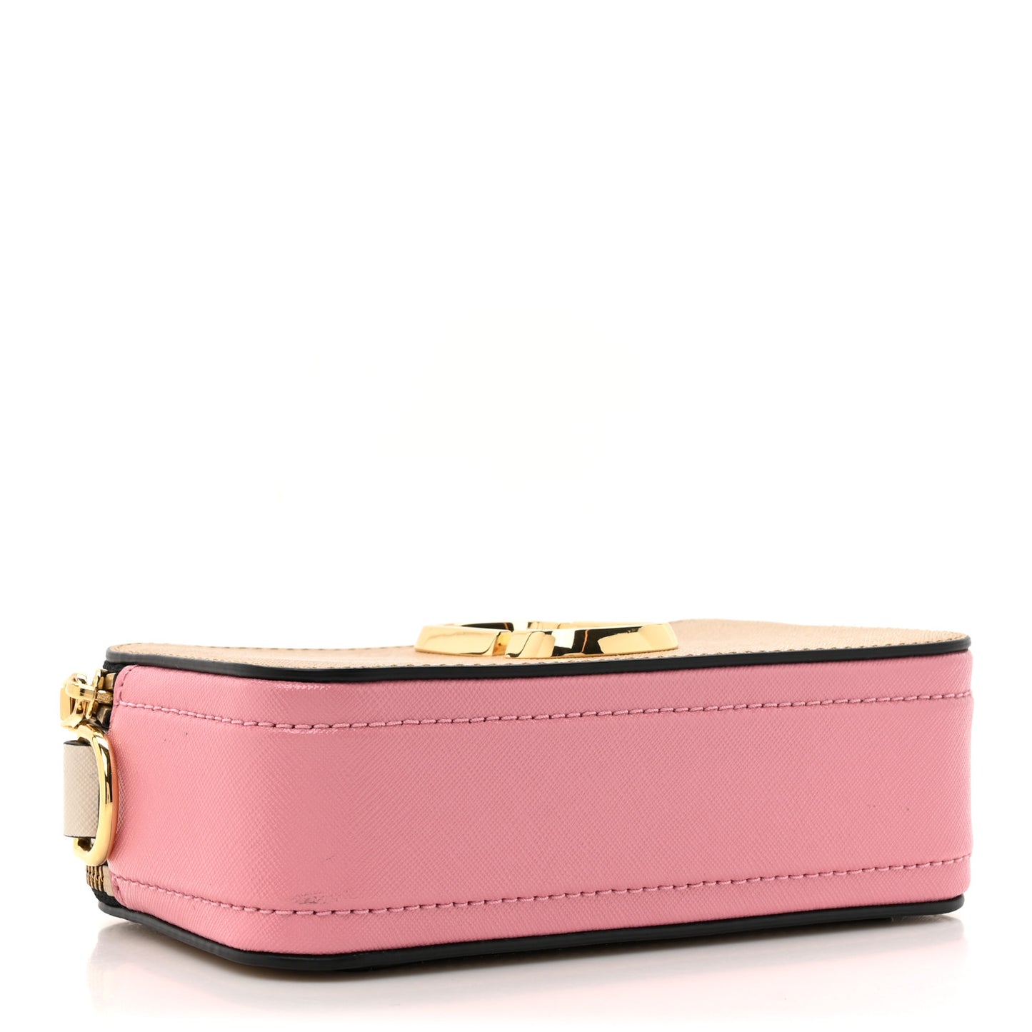 Saffiano Small Snapshot Camera Bag Beige Pink Multicolor