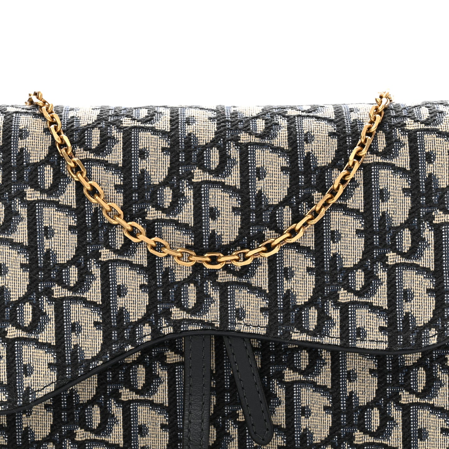 Oblique Saddle Chain Pouch Blue
