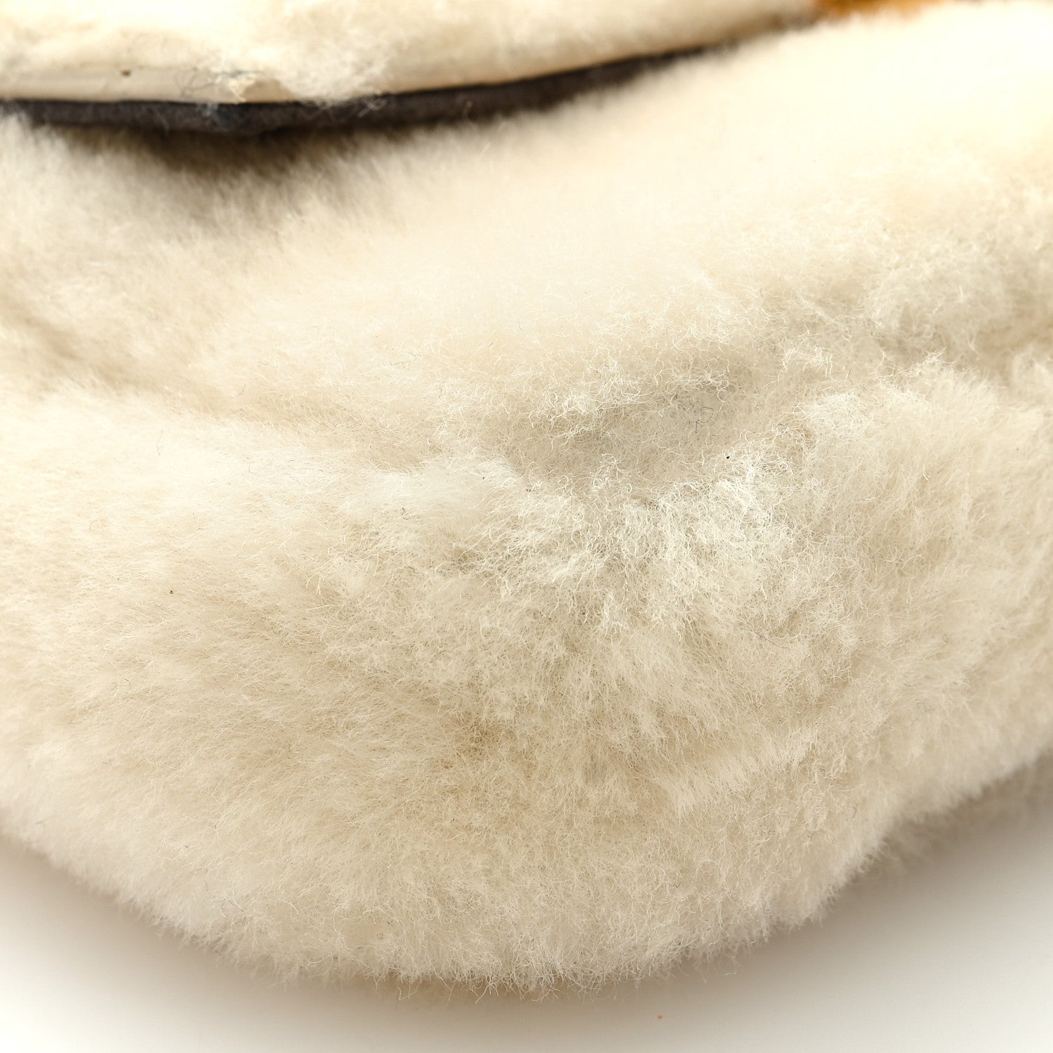 Fendi Shearling Shiny Nappa Micro Baguette Latte Panna 7 of 8